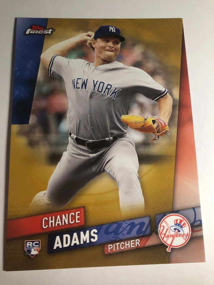 2019 Topps Finest Jumbo 5x7 Chance Adams Yankees RC 83 01/10 - Image 1 of 1