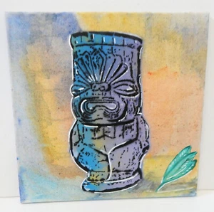 Tiki Cups "Buddha" Original Graffiti Spray Paint Pop Art  Ready to Hang 12x12 - Picture 1 of 6