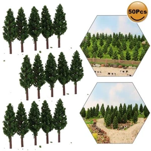 50 piezas modelo de pinos verdes para diseño ferroviario a escala 1:150 N Z 45 mm S4815 - Imagen 1 de 5