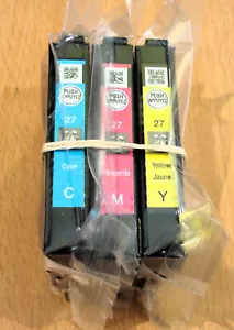 GENUINO EPSON 27 Multipack todos los 3 colores reloj despertador cartuchos de tinta sellados al vacío - Imagen 1 de 4