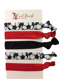 Accessori per capelli calcio, cravatte per capelli calcio, set elastici per capelli calcio senza pieghe - Foto 1 di 1
