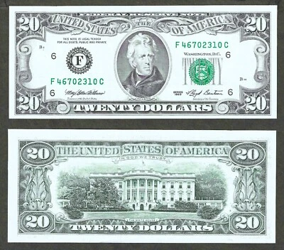 1993 $20 FEDERAL RESERVE NOTE ~ ATLANTA GEORGIA ~ GEM CRISP UNCIRCULATED - Image 1 of 2