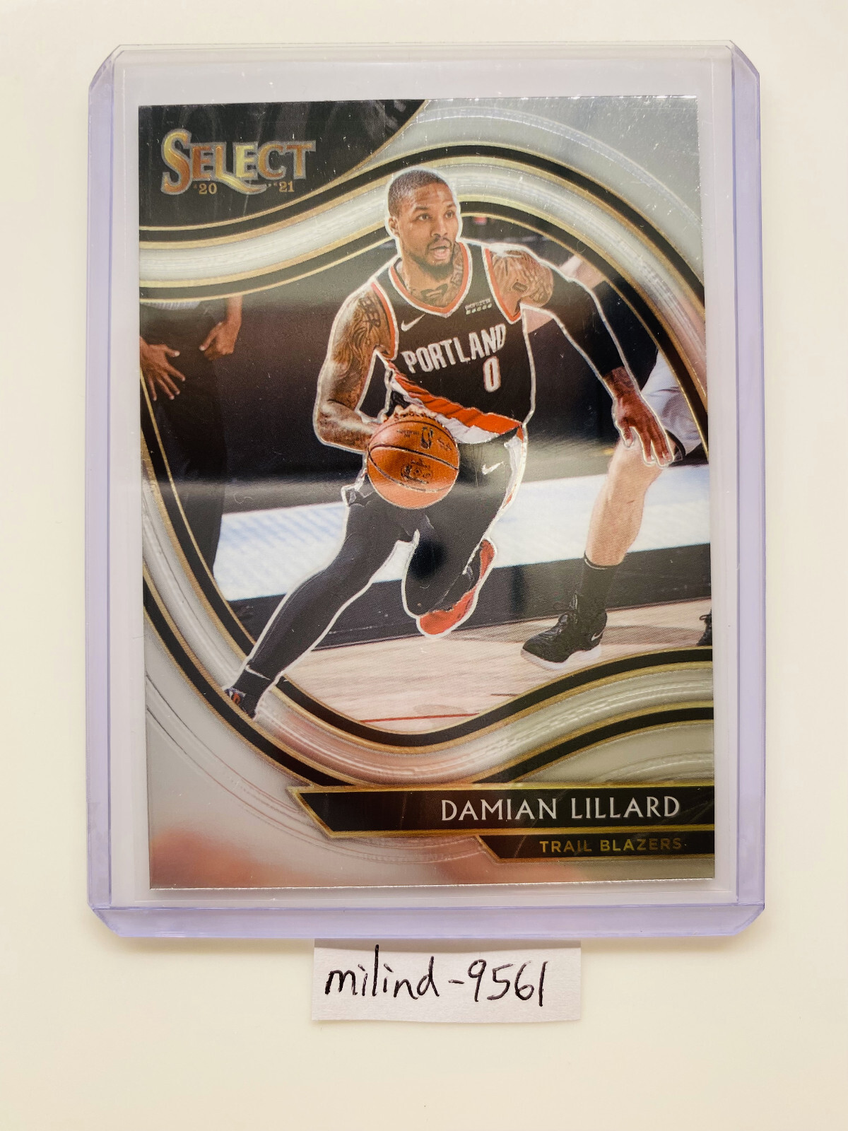 2020-21 Panini Select Damian Lillard Courtside Silver Base #248 NBA Blazers