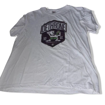 Vintage Stredman Dethrone graphics large white tees| SKU 3225 - Image 1 of 4