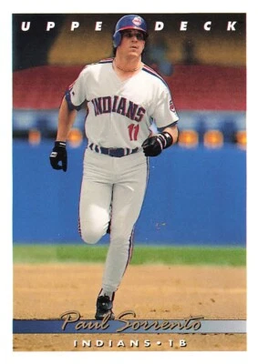 Paul Sorrento 1993 Upper Deck #196 Cleveland Indians - Image 1 of 2