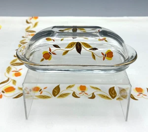 Hall China Jewel Tea Autumn Leaf Glass 1/4 Pound Butter Dish China Specialties - Picture 1 of 4
