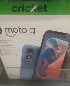 Moto G Play 2024, Cricket Wireless, 64GB, 8MP FF Camera, Sapphire Blue - NEW - Picture 1 of 2