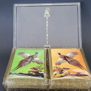 Vintage StanCraft 2 Decks Of Playing Cards Quail Gamebird Birds Nu-Vue - Picture 1 of 7