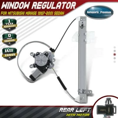 Regulador de ventana con motor para Mitsubishi Mirage 1997-2001 sedán conductor trasero derecho Foto 1 de 4