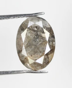 2.63 Ct Natural Oval Cut Loose Diamond Grey Color oval Rustic diamond for Ring - Picture 1 of 12