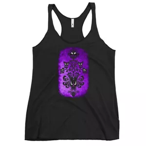 Haunted Mansion Demon Spirits Tapete Damen Racerback Tank Top Shirt - Bild 1 von 13