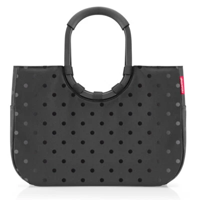 reisenthel loopshopper L Tasche Einkaufstasche frame glossy dots black OR7076 - Bild 1 von 2