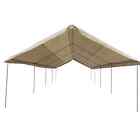 16 X 30 Heavy Duty 12 Mil Valance Replacement Canopy Tarp Carport Cover -Tan