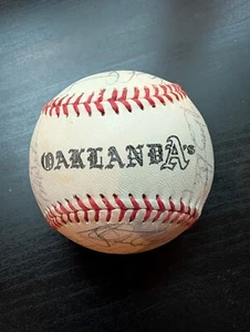 1987 OAKLAND A’s TEAM SIGNED BASEBALL MARK McGWIRE Rookie, Canseco,Stewart - Picture 1 of 10