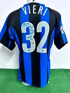 INTER VIERI NO MATCH WORN SHIRT JERSEY VINTAGE T-SHIRT SIGNED COA - Picture 1 of 7