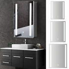 60/70/80cm LED Bathroom Mirror Cabinet w/Demister Pad Shaver Socket Wall Mounted