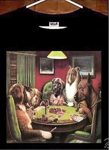 Dogs Playing Poker T Shirt - Picture 1 of 1