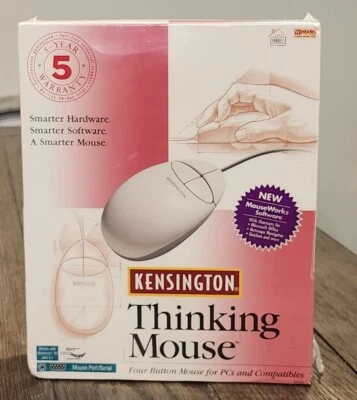Vintage SEALED BOX Kensington Thinking Mouse 4 Button #64203 From 1996 - Image 1 of 4