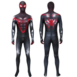 Popular Miles Morales Cosplay Costume Halloween jumpsuits Men's Outfit Party Set - Picture 1 of 12
