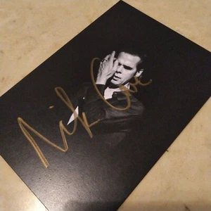 Postal FIRMADA Nick Cave - póster rojo archivos de mano del evento - Imagen 1 de 2