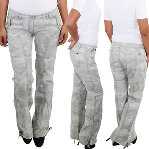 Pantalones de camuflaje vintage holgados Boyfriend para mujer pantalones de cadera pantalones vaqueros del ejército para mujer  - Imagen 1 de 7