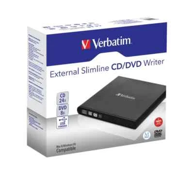 Verbatim Black Mobile DVD Rewriter USB 2.0 (Fully compliant with MDISC archive t - Image 1 of 3