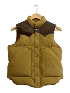 SUGAR CANE leather yoke down Vest camel XS Used - Picture 1 of 7