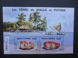 2016 WALLIS & FUTUNA SEASHELLS 2 STAMP MINI SHEET MINT STAMPS - Picture 1 of 1