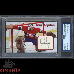 Tarjeta personalizada Ken Dryden firmada corte 3x5 PSA DNA losa hockey patio automático C3826 - Imagen 1 de 2