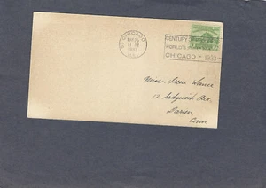 #728 1c CENTURY OF PROGRESS FDC CHICAGO,ILL MAY 25-1933 ON CARD - Picture 1 of 1