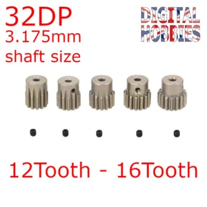 32DP 12T 13T 14T 15T 16T RC Car Pinion 3.175mm shaft 1/10 1/8 1/12 540 Tamiya - Picture 1 of 8