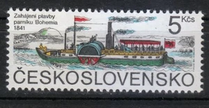 Czechoslovakia 1991 MNH Mi 3078 Sc 2819 Steamship Bohemia / ships ** - Picture 1 of 1