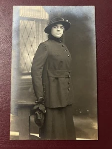 Named Lady in Dark Suit & Hat Real Photo Postcard RPPC ~ Philadelphia, PA - Picture 1 of 3
