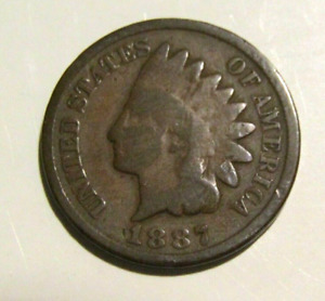 Indian Head 1887 Cent Coin
