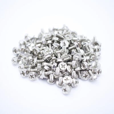 100x PC Grobgewinde Schrauben Gehäuse Netzteil Grafikkarte HDD Hex 32x6mm 6-32