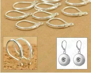 925 Sterling Silver Earring Ear Hooks Lever Back Open 3 Pairs Individually stamp - Picture 1 of 1