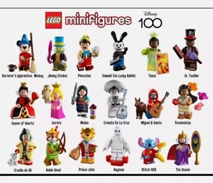 LEGO DISNEY 3 Minifiguras 100 Aniversario 71038 - Juego Completo de 18 (SELLADO) - Imagen 1 de 4