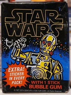 🔥1977 Topps Star Wars Series 1 (Blue) Original Wrapper Vintage C-3PO 🔥 - Image 1 of 2