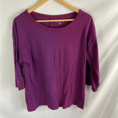 Top morado a rayas Soft Surroundings talla XS Foto 1 de 4