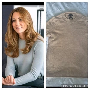 Massimo Dutti Caramel 100% Cashmere Round neck Jumper XS 6 Us2 Kate Middleton - Picture 1 of 10