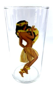 Girlie Nude bar vetro anni '40/50 vetro Hula Hawaiian 4,75" - Foto 1 di 8