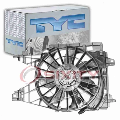 TYC Dual Radiator & Condenser Fan Assembly for 2005-2009 Cadillac XLR Belts tg - Image 1 of 4