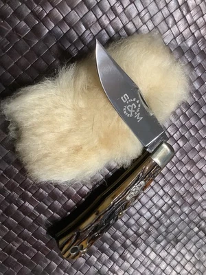 2004 04113L Schatt & Morgan FW Mountain Man, worm grooved bone, NEW & Gorgeous! - Image 1 of 4