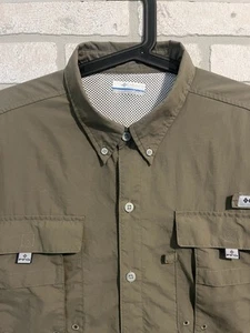 Columbia PFG Omni Shade Hemd Herren XL TG belüftet Knopfleiste S/S braun Outdoor Fisch - Bild 1 von 10