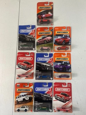 Matchbox Diecast Vehicle’s Nice Mix Lotes De 10 Carros MAZDA, PORSCHE, VW, TOYOTA, - Imagem 1 de 4