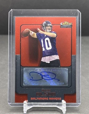 2006 TOPPS FINEST NFL #181 Drew Olson Baltimore Ravens RC Autograph Auto - Image 1 of 2