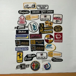 30+ Mixed Patches Sew On Iron On Patch Mainly Automotive themed Lot C - Picture 1 of 1