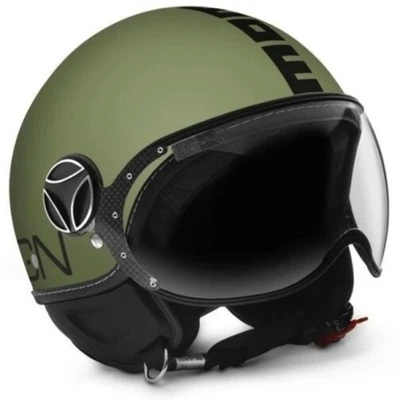 CASCO MOMO FGTR CLASSIC Mono E2206 MATT MILITARY GREEN/BLACK  Taglie XS-S-M-L-XL Foto 1 de 3