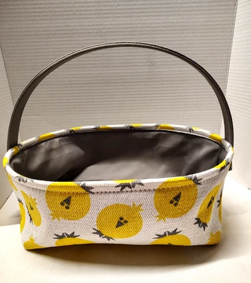 Bolso de almacenamiento de pollitos/cesta lona/tela 10x14" ¡lleva todo amarillo/blanco FS! Foto 1 de 4