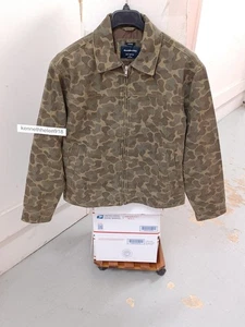 ABERCROMBIE & FITCH LEICHTE CROPPED ZIP WORKWEAR JACKE OLIV CAMO HERREN GR. L - Bild 1 von 13